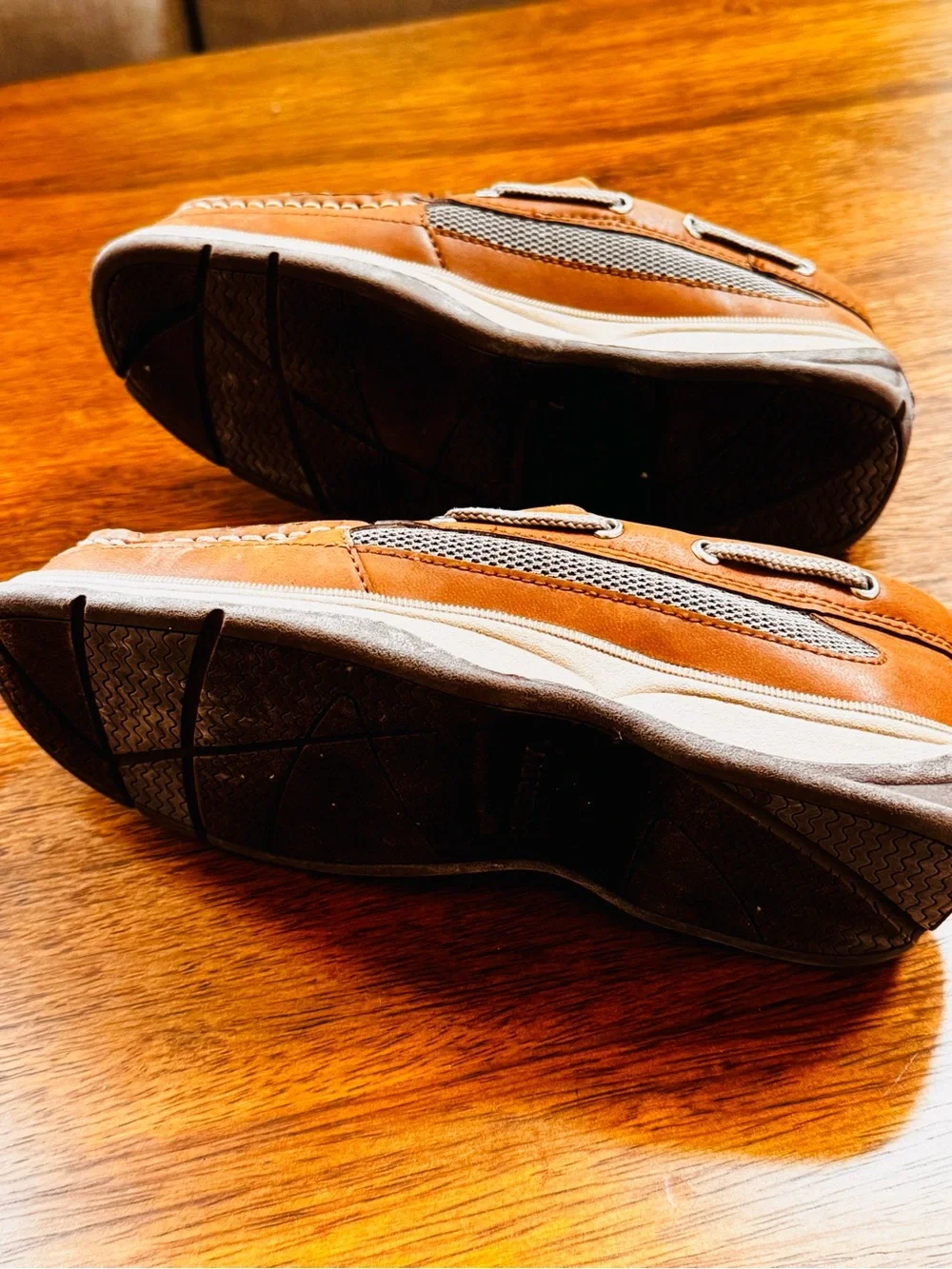 Sperry Top-Sider Boys Boat Shoes Tan Brown Leather Size 3.5M Youth